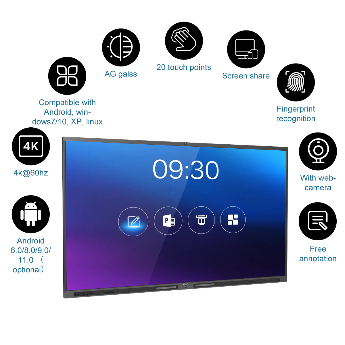 HJ-TM86M、 HJ-TM98MInteractive touch panel